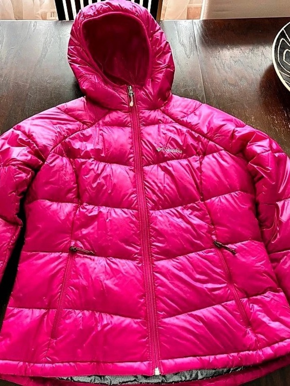 Columbia Women's Heavenly Hooded Jacket Puffer Pink Large
